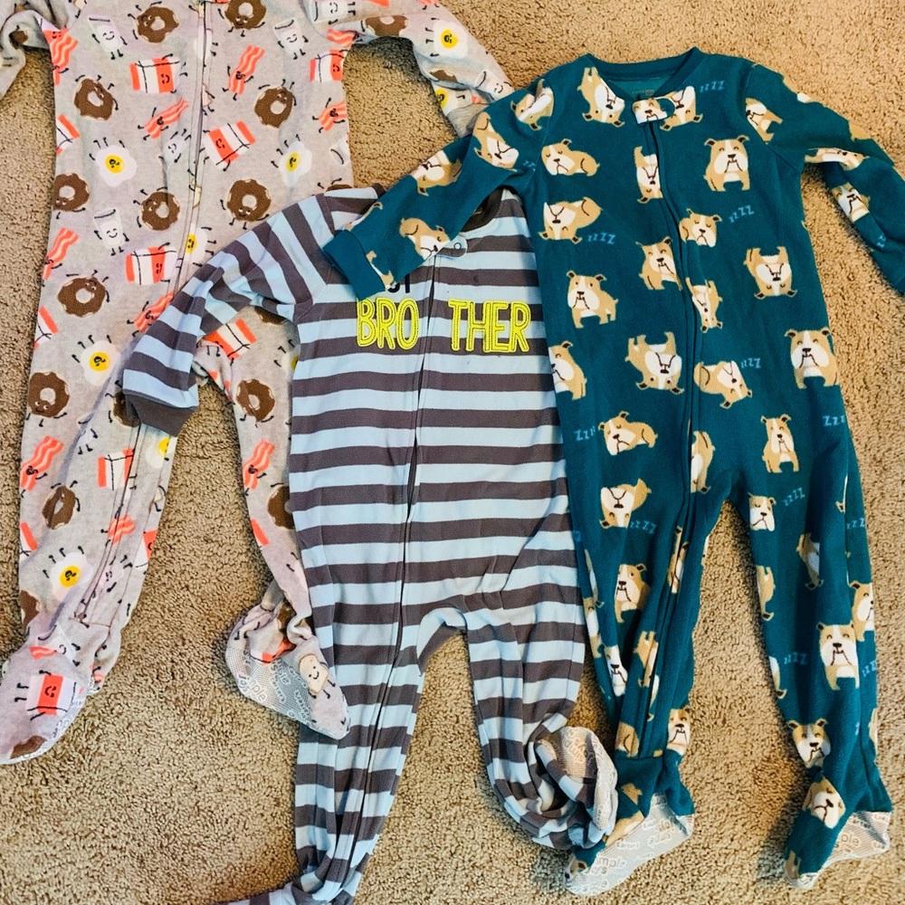 3 for 1 price Carter's Blue and Gray Pajama Sets for Cozy Comfort
